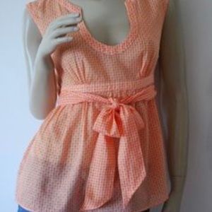 ⭐️J CREW Pink Orange Pineapple Print Caterina Top